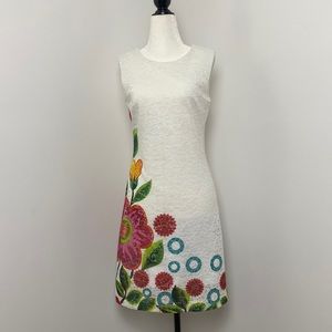 [Desigual] White Lace Floral Dress